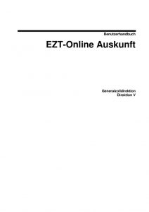 thumbnail of EZT Online Auskunft