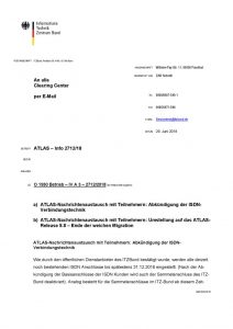 thumbnail of Abkündigung der ISDNVerbindungstechnik