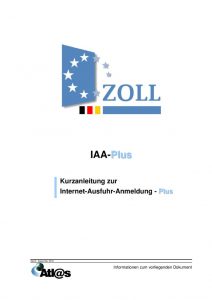 thumbnail of Kurzanleitung zur Internet-Ausfuhr-Anmeldung 25.09.2018