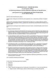 thumbnail of Einführung bestimmter restriktiver Maßnahmen gegenüber der Republik Guinea