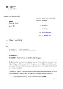 thumbnail of TARIC EZT – Warenverkehr mit der Republik Singapur