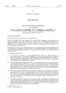 thumbnail of Befreiung von Gegenständen, die zur Bekämpfung der Auswirkungen des COVID-19-Ausbruchs