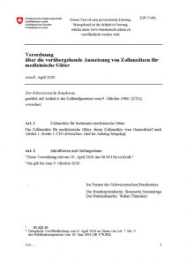 thumbnail of Verordnung Schweiz