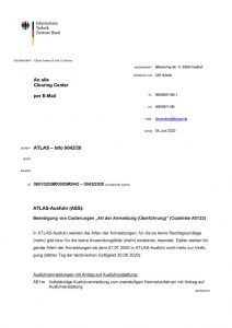 thumbnail of Beendigung von Codierungen „Art der Anmeldung (Überführung)“