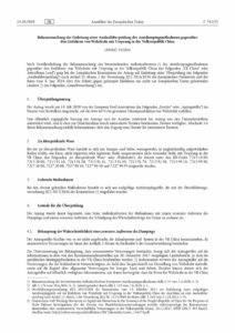 thumbnail of Bekanntmachung der Einleitung einer Auslaufüberprüfung der Antidumpingmaßnahmen gegenüber den Einfuhren von Walzdraht mit Ursprung in der Volksrepublik China