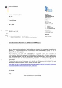 thumbnail of Ende der weichen Migration von EMCS 2.3