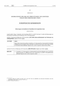 thumbnail of Erläuterungen zur Kombinierten Nomenklatur der Europäischen Union